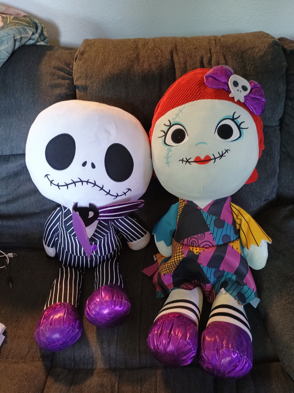 Disney Nightmare Before Christmas Jack & Sally Giant Plush Set 29” 33” Large